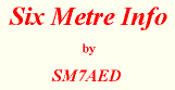 50 MHz expeditions by SM7AED